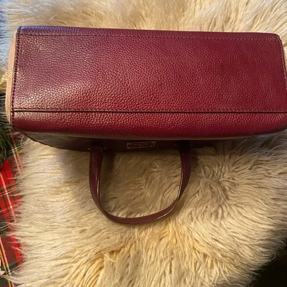 Kate Spade Burgundy Leather Satchel - Picture 3 of 6